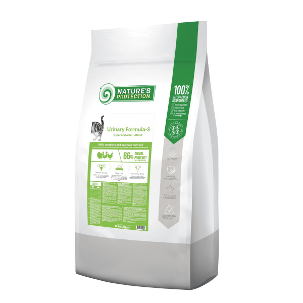 Nature’s Protection (Натур Протекшн) Cat Urinary Formula-S - Сухой корм для котов для профилактики и лечения мочекаменной болезни с птицей 18 кг