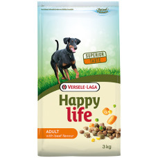 Happy Life (Хеппи Лайф) Adult All Breed Beef flavouring - Сухой корм для собак с говядиной 3 кг