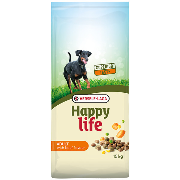 Happy Life (Хеппи Лайф) Adult All Breed Beef flavouring - Сухой корм для собак с говядиной 15 кг