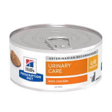 Hill’s (Хилс) Prescription Diet Cat Chicken C/D Multicare Urinary Care Adult - Влажный лечебный корм для взрослых котов уход за мочевыделительной системой с мясом курицы 156 г