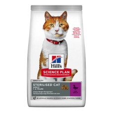 Hill`s (Хилс) Science Plan Cat Duck Sterilised Young & Adult - Сухой корм для котят возрастом от 6 месяцев и взрослых стерилизованных котов с мясом утки 10 кг