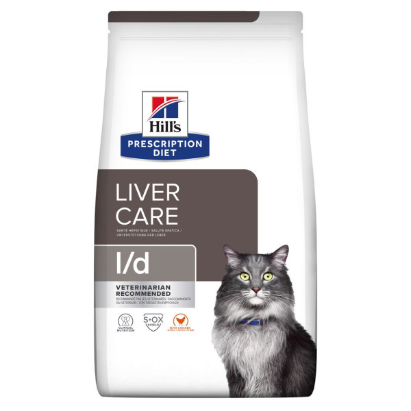Hill`s PD Feline l/d Liver Care – Сухий лікувальний корм для кішок при захворюваннях печінки з куркою 1.5 кг