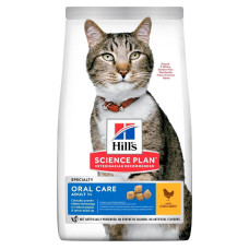 Hill`s (Хилс) Science Plan Cat Chicken Oral Care Adult - Сухой корм для взрослых котов для ухода за ротовой полостью с мясом курицы 1.5 кг