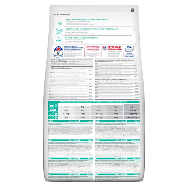Hill`s (Хилс) Science Plan Cat Chicken Perfect Weight Adult - Сухой корм для взрослых котов для поддержания веса с мясом курицы 1.5 кг