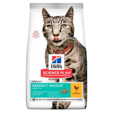 Hill`s (Хилс) Science Plan Cat Chicken Perfect Weight Adult - Сухой корм для взрослых котов для поддержания веса с мясом курицы 2.5 кг