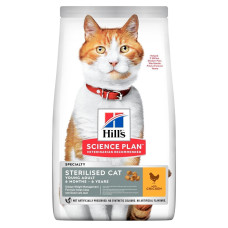 Hill`s (Хилс) Science Plan Cat Chicken Sterilised Young & Adult - Сухой корм для котят возрастом от 6 месяцев и взрослых стерилизованных котов с мясом курицы 15 кг