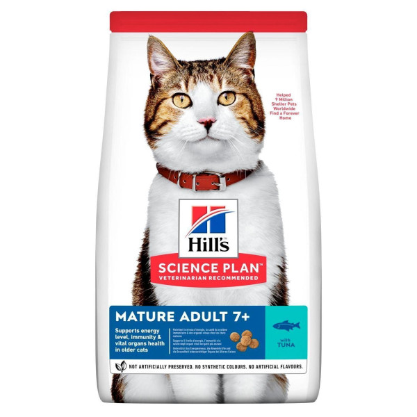 Hill`s (Хiлс) Science Plan Cat Tuna Mature Adult 7+ - Сухий корм для котів похилого віку з м’ясом тунця 1.5 кг