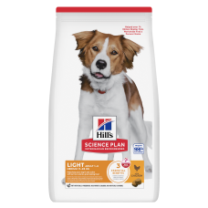 Hill\'s (Хілс) Science Plan Dog Chicken Light Adult Medium - Сухий корм для дорослих собак середніх порід для контролю ваги з м\'ясом курки 14 кг