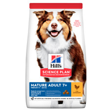 Hill's (Хилс) Science Plan Dog Chicken Mature Adult 7+ Medium - Сухой корм для пожилых собак средних пород с мясом курицы 14 кг