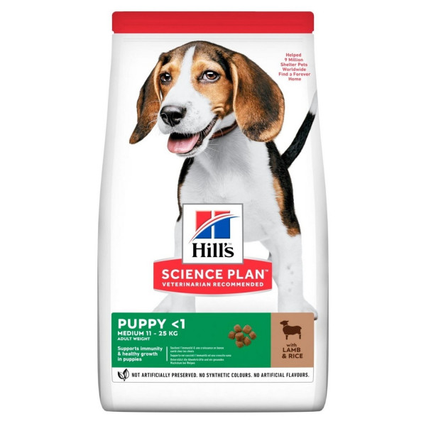 Hill's (Хилс) Science Plan Dog Lamb & Rice Puppy Medium - Сухой корм для щенков средних пород с мясом ягнёнка и рисом 2.5 кг