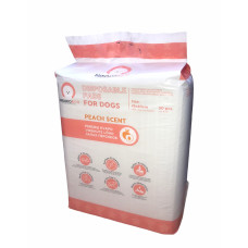 Misoko&Co (Мисоко&Ко) Disposable Dog Pads With Charcoal & Peach Scent - Одноразовые пеленки для собак с углем и ароматом персика 50 шт. 45х60 см