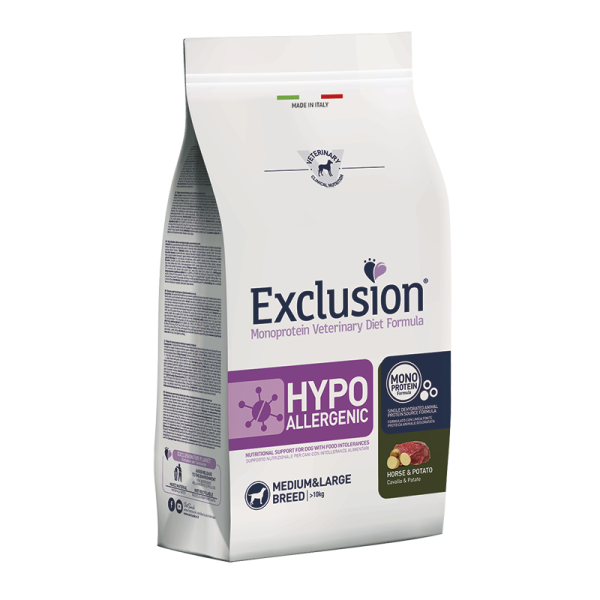 Exclusion (Эксклюжн) Dog Hypoallergenic With Horse Meat Medium & Large Breed - Сухой корм с кониной для средних и крупных пород собак с пищевой аллергией 2 кг