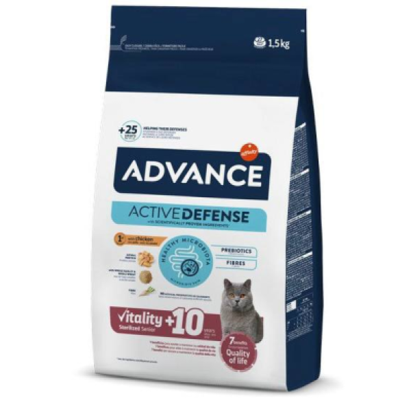 Advance (Эдванс) Cat Sterilized Senior Chicken - Сухой корм для пожилых стерилизованных кошек курица 1.5 кг