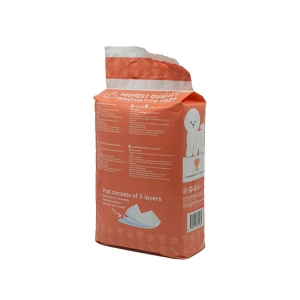 Misoko&Co (Мисоко&Ко) Disposable Dog Pads With Charcoal & Peach Scent - Одноразовые пеленки для собак с углем и ароматом лимона 10 шт. 45х60 см