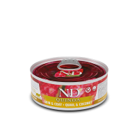 Farmina Grain Free N&D Quinoa Skin & Coat Adult - Влажный беззерновой корм для взрослых котов с перепелом, киноа, кокосом и куркумой 70 г