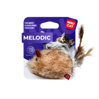 WauCat (ВауКет) Fun Melodic - Игрушка для кошек мышка со звуковым чипом 13 см