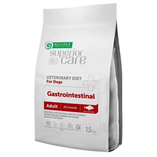 Nature's Protection (Натур Протекшн) Care Dog Gastrointestinal - Беззерновой корм для собак при заболеваниях жкт с белой рыбой 1.5 кг