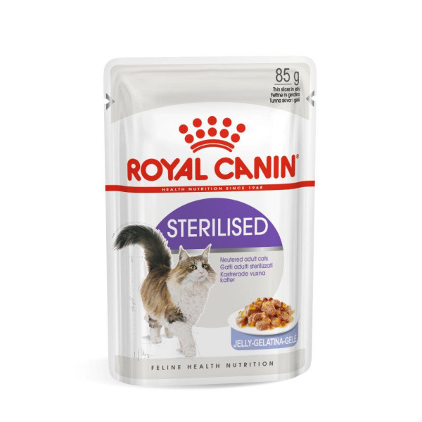 Royal Canin (Роял Канин) Cat Sterilised Jelly Pouches Adult Poultry - Влажный корм для взрослых стерилизованных котов кусочки в желе с мясом птицы 85 г