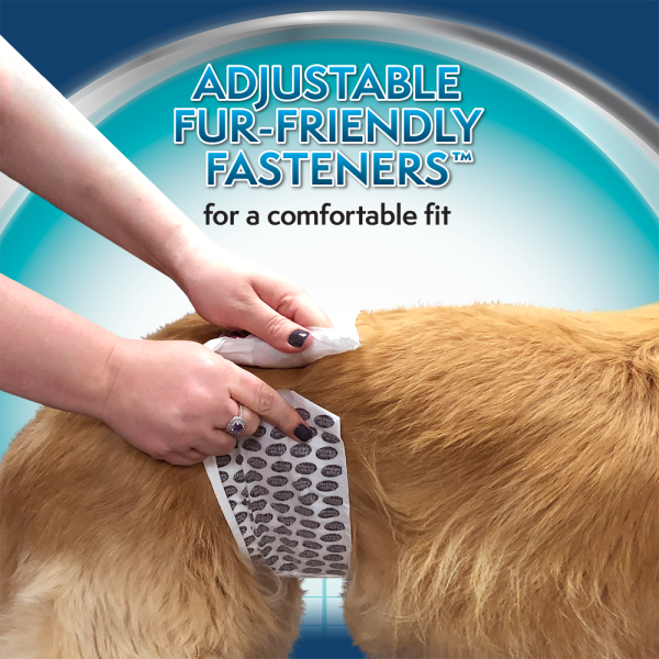 Simple Solution Disposable Wrap For Male Dogs - Влагоуборочный поясок для собак больших пород 12 шт.