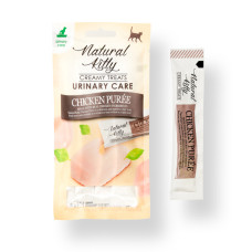 Natural Kitty (Нейчерал Кітті) Fuctional Creamy Treat Chicken Puree Urinary Care - Функціональні крем-снеки догляд за сечовивідними шляхами для котів куряче пюре 4х12 г