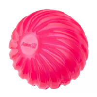 AnimAll Fun - Игрушка мяч волна с пищалкой, для собак и котов, розовый, 65 мм