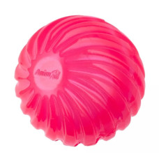 AnimAll Fun - Іграшка мʼяч хвиля з пищалкою, для собак і котів, рожевий, 65 мм