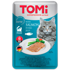 TOMi(Томі) Cat Salmon in Egg Jelly -  Вологий корм для котів з лососем в яєчному желе 100 г