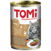 TOMi(Томи) Cat Poultry & Liver in Gravy - Влажный корм для котов с птицей и печенкой в желе 400 г