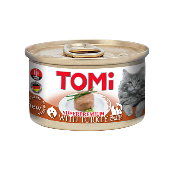 TOMi (Томи) Cat Turkey -  Консервы для котов, мусс с индейкой 85 г