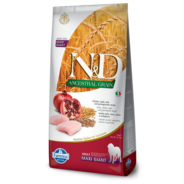 Farmina (Фармина) Dog Low Grain Chicken & Pomegranate Adult Giant Maxi - Сухой корм для собак крупных и гигантских пород с курицей и гранатом 12 кг