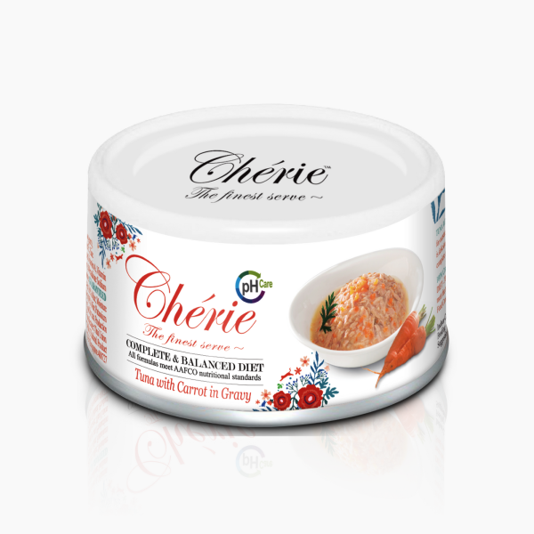 Cherie (Чери) Cat Grain Free Tuna & Carrot Urinary Care Adult - Влажный беззерновой корм для взрослых котов для поддержания мочевыводящей системы с мясом тунца и морковью 80 г