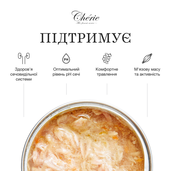 Cherie (Чери) Cat Grain Free Tuna & Carrot Urinary Care Adult - Влажный беззерновой корм для взрослых котов для поддержания мочевыводящей системы с мясом тунца и морковью 80 г Cherie (Чери) Cat Grain Free Tuna & Carrot Urinary Care Adult - Влажный беззерновой корм для взрослых котов для поддержания мочевыводящей системы с мясом тунца и морковью 80 г