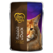 Lovely Hunter (Лавли Хантер) Adult with Rabbit and Duck - Влажный корм для взрослых кошек с крольчатиной и уткой 85 г