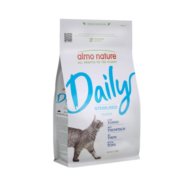 Almo Nature (Алмо Натюр) Daily Cat Sterilised With Tuna - Сухой корм для стерилизованных кошек с тунцем 1.2 кг