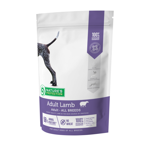 Nature\'s Protection (Натур Протекшн) Adult Lamb All Breeds - Сухой корм для взрослых собак всех пород с ягненком 0.5 кг
