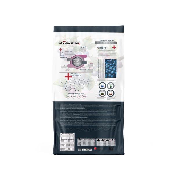 ProScience (ПроСайнс) Dog Lamb & Blueberry Hypoallergenic Mother & Puppy - Сухой гипоаллергенный корм для беременных, кормящих собак и щенков в первые месяцы жизни с мясом ягнёнка, черникой и рисом 1.5 кг ProScience (ПроСайнс) Dog Lamb & Blueberry Hypoallergenic Mother & Puppy - Сухой гипоаллергенный корм для беременных, кормящих собак и щенков в первые месяцы жизни с мясом ягнёнка, черникой и рисом 1.5 кг