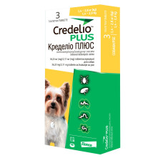 Credelio Plus (Кределіо Плюс) - Таблетки від бліх, кліщів та гельмінтів для собак вагою від 1,4 до 2,8 кг