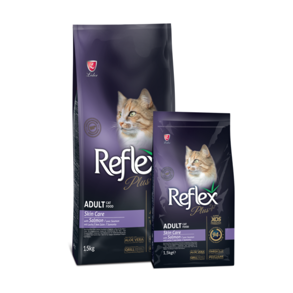 Reflex Plus (Рефлекс Плюс) Cat Food Skin & Coat Salmon - Сухой корм для котов для ухода за кожей с лососем 1.5 кг