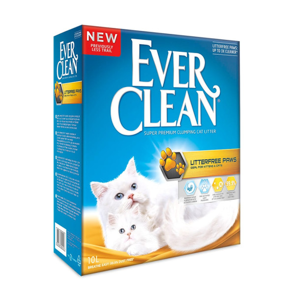 Ever Clean (Эвер Клин) Litterfree Paws Clumping - Наполнитель ароматизированный комкующийся "Чистые лапки" для длинношерстных кошек 10 л
