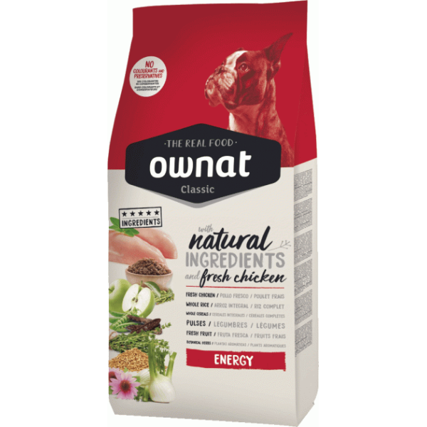 Ownat (Овнат) Classic Energy Chicken - Сухий корм для дорослих собак з високим рівнем фізичної активності з куркою 20 кг