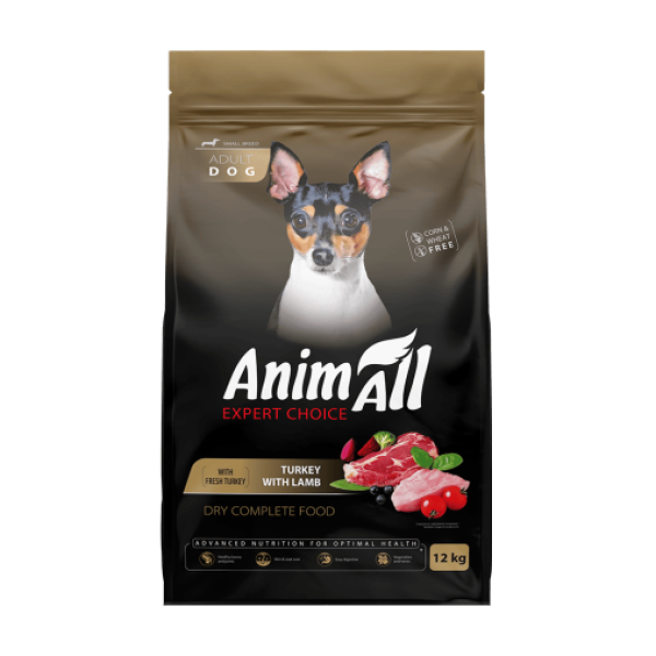 Animall (Энимал) Dog Small Breed Fresh Turkey and Lamb - Сухой корм для собак мелких пород со свежей индейкой и ягненком 12 кг