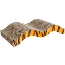 Flamingo (Фламінго) Scratching cardboard Mawimbi Brown & Reddish & Black - Кігтеточка з картону для котів хвиля 40х21х8 см