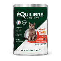 Equilibre & Instinct (Эквилибре & Инстинкт) Cat Sterilised Chicken, Pumpkin & Citrus fruits - Влажный корм для стерилизованных кошек с курицей, тыквой и цитрусовыми 85 г