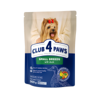 Club 4 Paws (Клуб 4 Лапы) Dog Premium Small Breeds Duck - Cухой корм для собак древесных пород с уткой 900 г