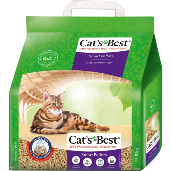 Cat\'s Best (Кетс Бест) Smart Pellets - Наполнитель для кошачьего туалета древесный 10л / 5кг