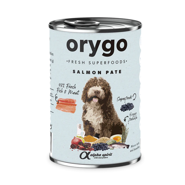 Orygo (Ориго) Dog Pate Salmon & Blueberries - Влажный корм для собак с лососем и черникой 400 г