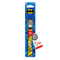 WAUDOG (ВАУДОГ) Nylon ошейник для собак нейлоновый с QR паспортом светоотражающий рисунок «Бэтмен Эскиз» пластиковый фастекс S  25-35 см