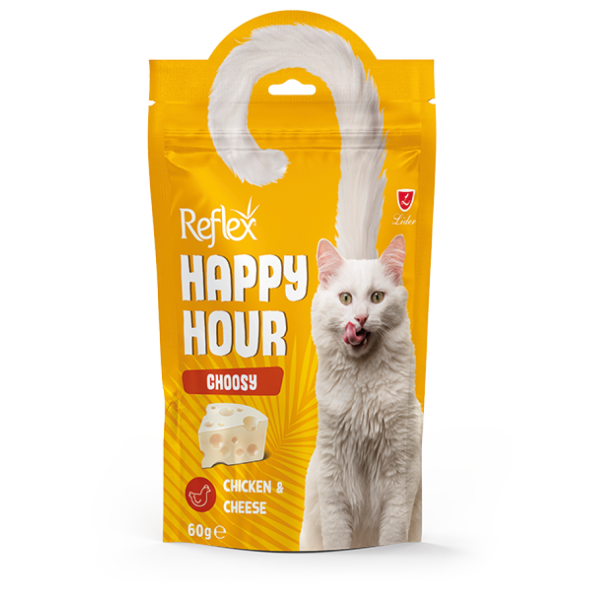 Reflex (Рефлекс) Happy Hour Cat Treats Chicken & Cheese – Лакомства для кошек 60 г