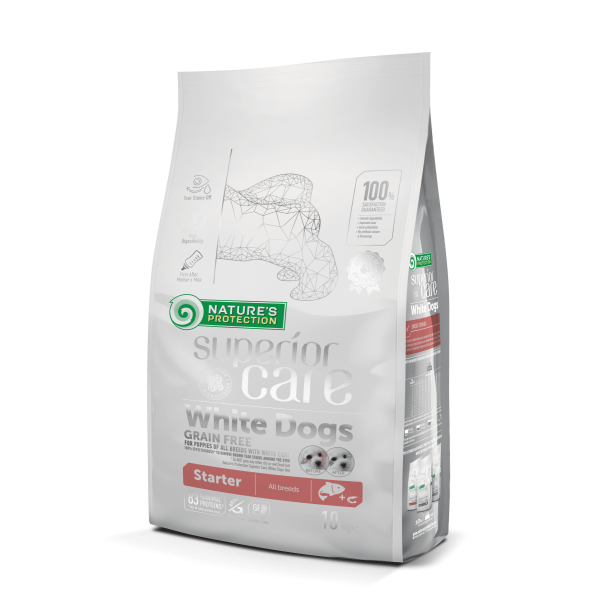 Nature\'s Protection (Натур Протекшн) Superior Care White Dogs Grain Free Starter All Breeds - Сухой корм для щенков всех пород с белой шерстью 10 кг