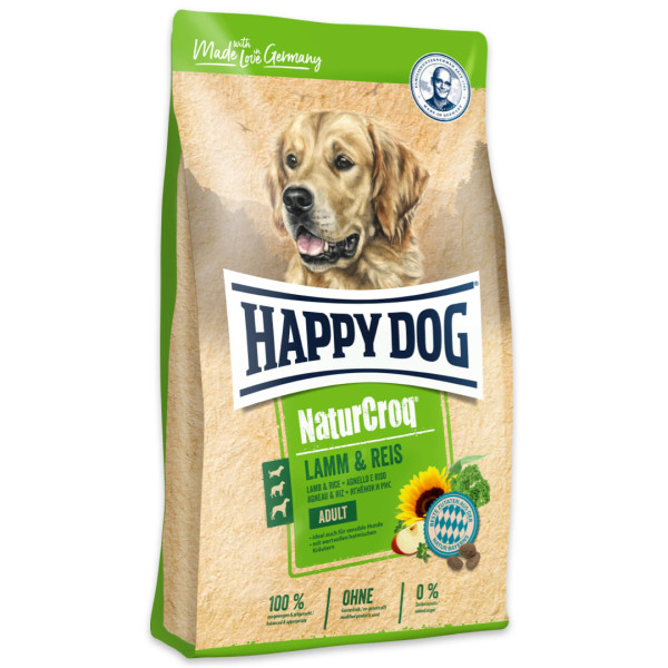 Happy Dog (Хепи Дог) NaturCroq Lamb & Rice Sensitive Digestion Adult All Breeds - Сухой корм для взрослых собак всех пород с чувствительным пищеварением с мясом ягнёнка и рисом 4 кг